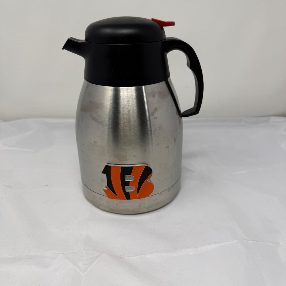 Cincinnati Bengalsβ S Steel Insulated Carafe NFL Licensed 52OZ Raised Logo